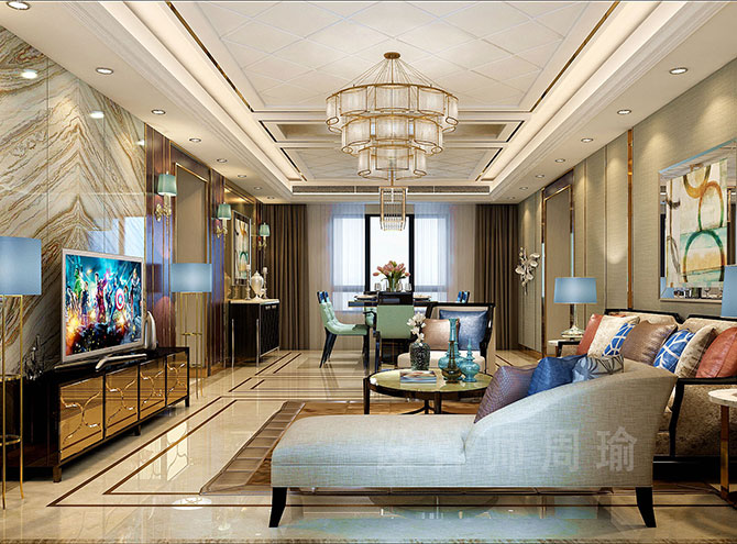 色皮网站世纪江尚三室两厅168平装修设计效果欣赏